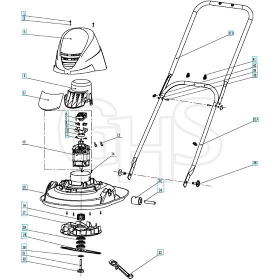 Flymo Turbo Lite 260 - 2019-01 - Lawn Mower Assembly (2)