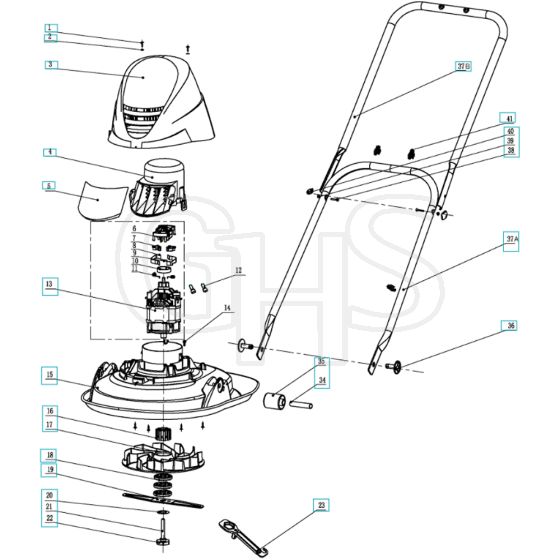 Flymo Turbo Lite 270 - 2019-01 - Lawn Mower Assembly (2)