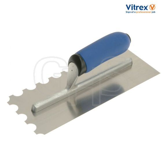 Vitrex Professional Notched Adhesive Trowel 20mm Stainless Steel 11in x 4.1/2in - 102906