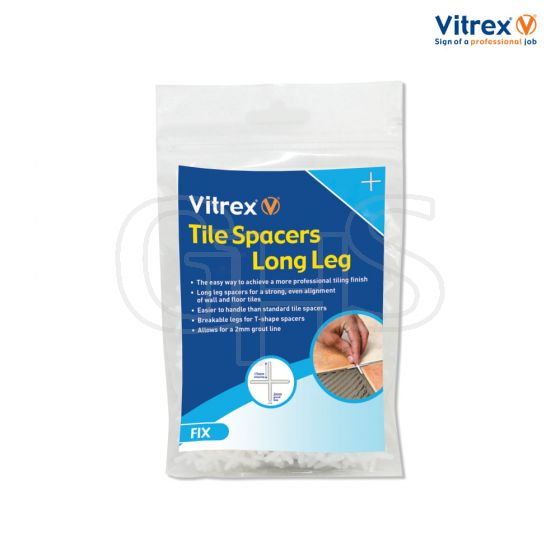 Vitrex Long Leg Spacer 4mm Pack of 1000 - LLS41000