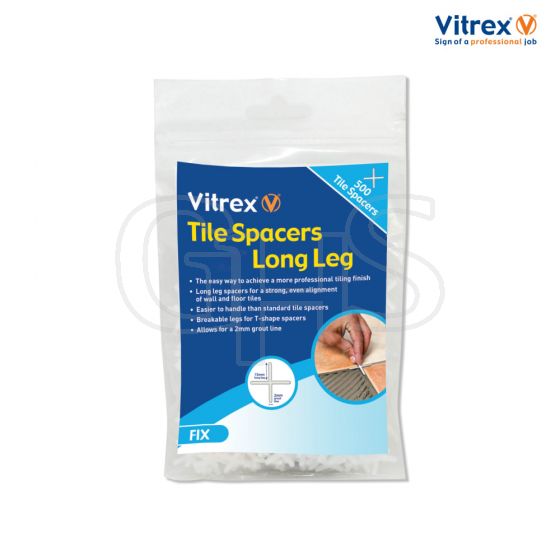 Vitrex Long Leg Spacer 4mm Pack of 500 - LLS4500