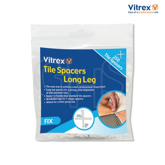 Vitrex Long Leg Spacer 5mm Pack of 250 - LLS5250