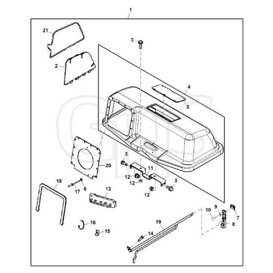 John Deere X105 - PC12385 - Material Collection - ST965169