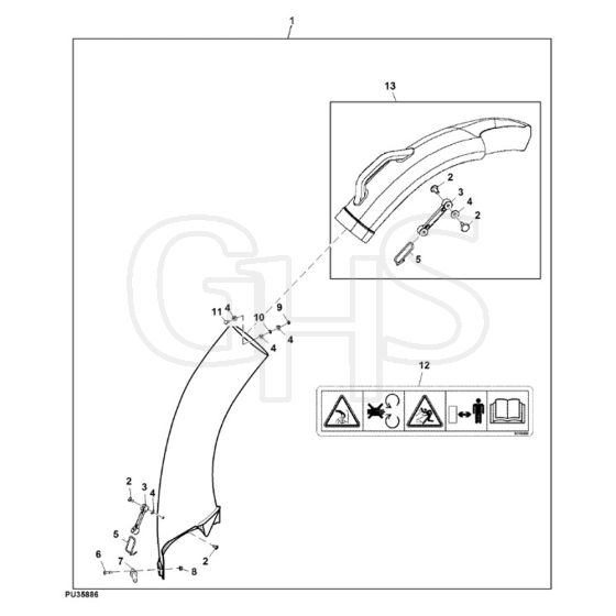 John Deere X126 - PC13344 - Material Collection - ST965166