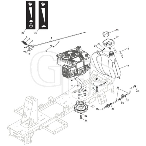 Cobra XE866B - Tractor B&S Engine Diagram