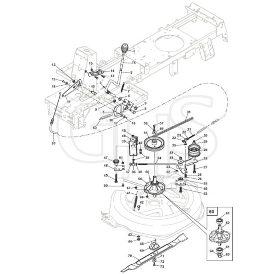 Cobra XE966HDB - Tractor Blade Engagement Diagram