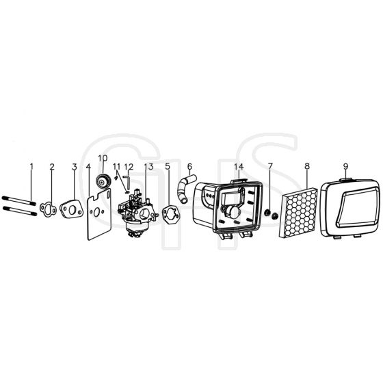 Cobra Y415V - Engine Aug 2022 MX460SPC Air Filter Assy Diagram