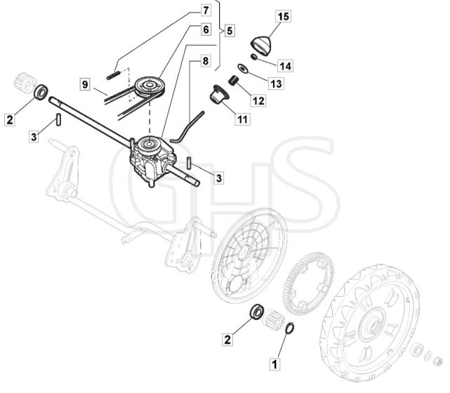 S461 PD - 2010 - 299482043/MFR - Mountfield Rotary Mower Transmission Diagram