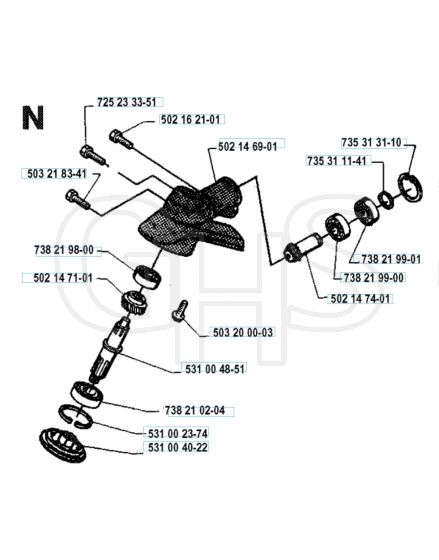 Husqvarna 122 L - Bevel Gear
