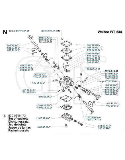 Husqvarna 227R - 2000-2002 - Carburetor Details