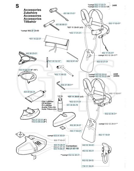 Husqvarna 245 - 2001-Current - Accessories