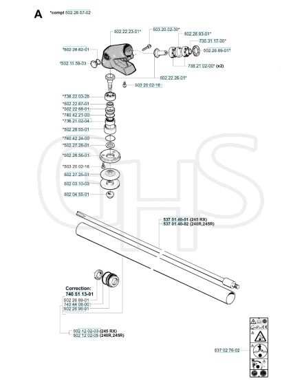 Husqvarna 245 - 2001-Current - Bevel Gear & Shaft