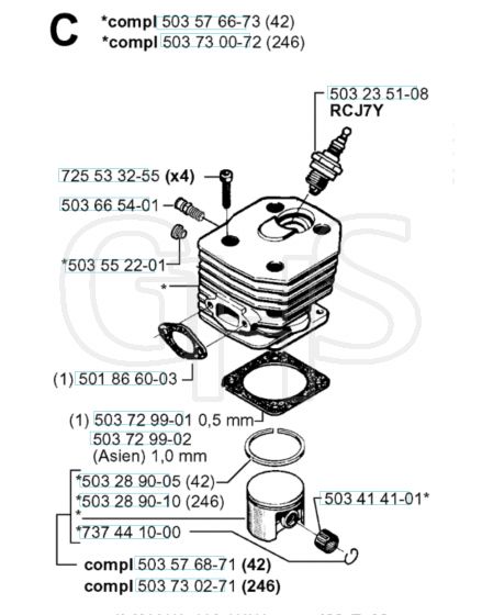 Husqvarna 42 - 2001-Current - Cylinder Piston