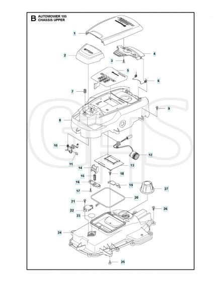 Husqvarna Automower 105 - Chassis Upper