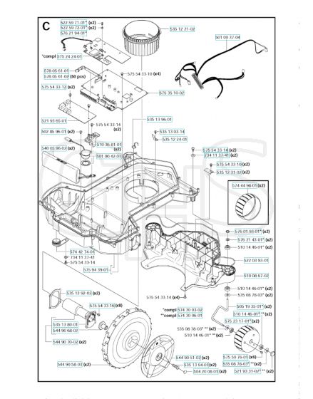 Husqvarna Automower 260 Acx - Chassis Lower