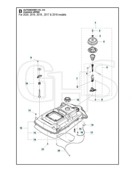 Husqvarna Automower 310 - Chassis Upper 2016