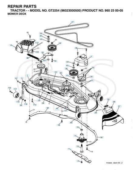 Husqvarna Gt2254 - Mower Deck & Cutting Deck