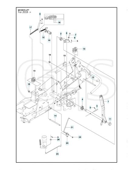 Husqvarna R213 C - Mower Lift & Deck Lift