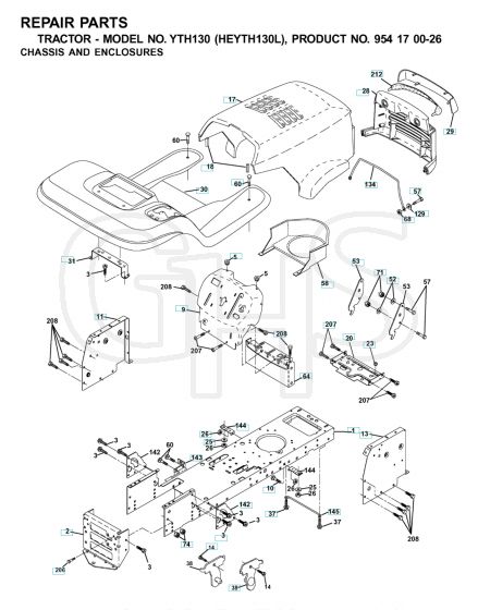 Husqvarna Yth130 - Chassis & Enclosures