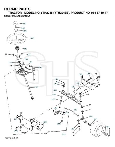 Husqvarna Yth2248B - Steering