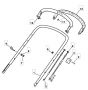 MTF 4820 PD - 2013-2014 - 299482123/MTF - Mountfield Rotary Mower Upper Handle Diagram