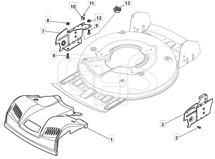 MULTICLIP 503 - 2007 - 291501043/MO7 - Mountfield Rotary Mower Mask Diagram