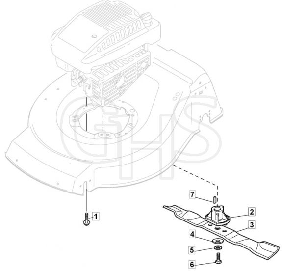 MTF 4820 HP - 2013-2014 - 299481023/MTF - Mountfield Rotary Mower Blade Diagram
