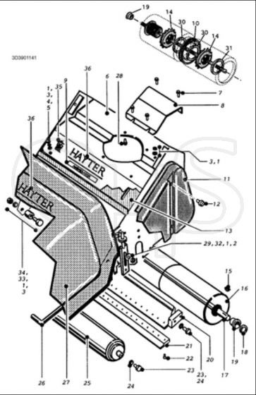 Hayter Ambassador 3 - 390T (390T001141 - 390T002000) - Mainframe Assembly