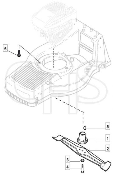 M5010 R PD - 2008 - 292505043/M08 - Mountfield Rotary Mower Blade Diagram