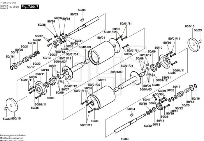 Atco Club 20 - F016312042 - Rear Roller Assembly
