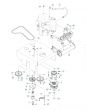 Husqvarna W552 - Engine Mounting With Guards & Muffler