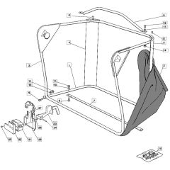 1228H - 2004 - 13-2642-14 - Mountfield Ride On Mower Grasscatcher Diagram