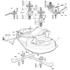 1435E - 2007 - 13-2688-12 - Mountfield Ride On Mower 92cm Deck Diagram