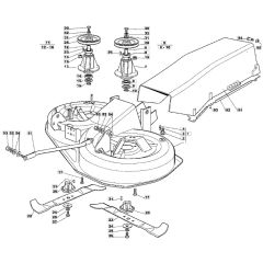 1436S - 2006 - 13-2670-11 - Mountfield Ride On Mower 92cm Deck Diagram