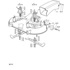 1440M - 2002 - 13-2653-12 - Mountfield Ride On Mower 102cm Deck Diagram