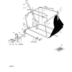 1440M - 2002 - 13-2653-12 - Mountfield Ride On Mower Grasscatcher Diagram