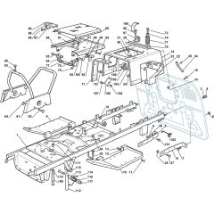 1440M - 2004-2006 - 299911383/MO6 - Mountfield Ride On Mower Frame Diagram