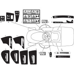 1440M - 2004-2006 - 299911383/MO6 - Mountfield Ride On Mower Labels Diagram