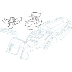 1440M - 2004-2006 - 299911383/MO6 - Mountfield Ride On Mower Seat Diagram