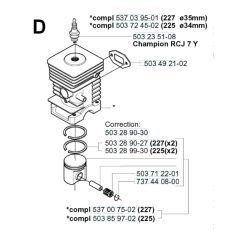 Husqvarna 227RD - 2000-Current - Cylinder Piston