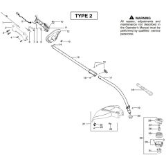 McCulloch 250CXL - 952715655 - 2010-07 - Shaft & Handle (2) Parts Diagram