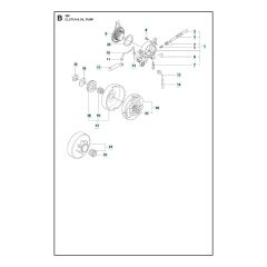 Husqvarna 362 - Clutch & Oil Pump