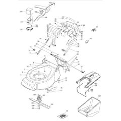 460R PD ES - 2005 - 23-3798-74 - Mountfield Rotary Mower Handle Diagram