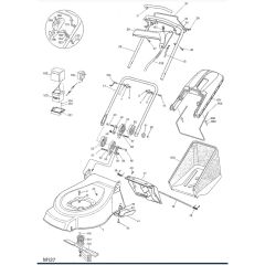 46 PD H - 2003 - 23-3603-72 - Mountfield Rotary Mower Handle Diagram