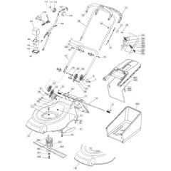 46 PD H - 2005 - 23-3603-74 - Mountfield Rotary Mower Handle Diagram