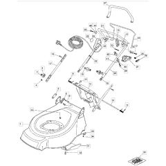 46 R PD - 2006 - 23-3734-75 - Mountfield Rotary Mower Handle Diagram