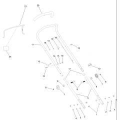 Hayter Osprey 46 - 610B (319000001 - 319999999) - Handle Bar - Controls Assembly