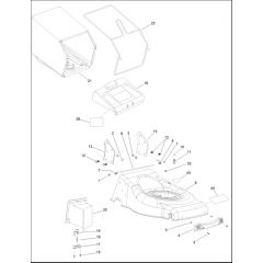 Hayter Osprey 46 - 611A (318000001 - 318999999) - Deck - Grass Bag Assembly