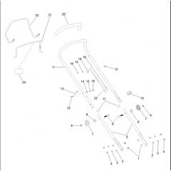 Hayter Osprey 46 - 611A (318000001 - 318999999) - Handle Bar - Controls Assembly