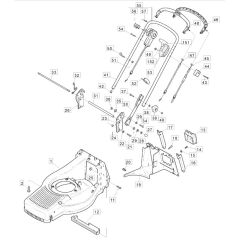 480R - 2005 - 12-5704-82 - Mountfield Rotary Mower Handle Diagram